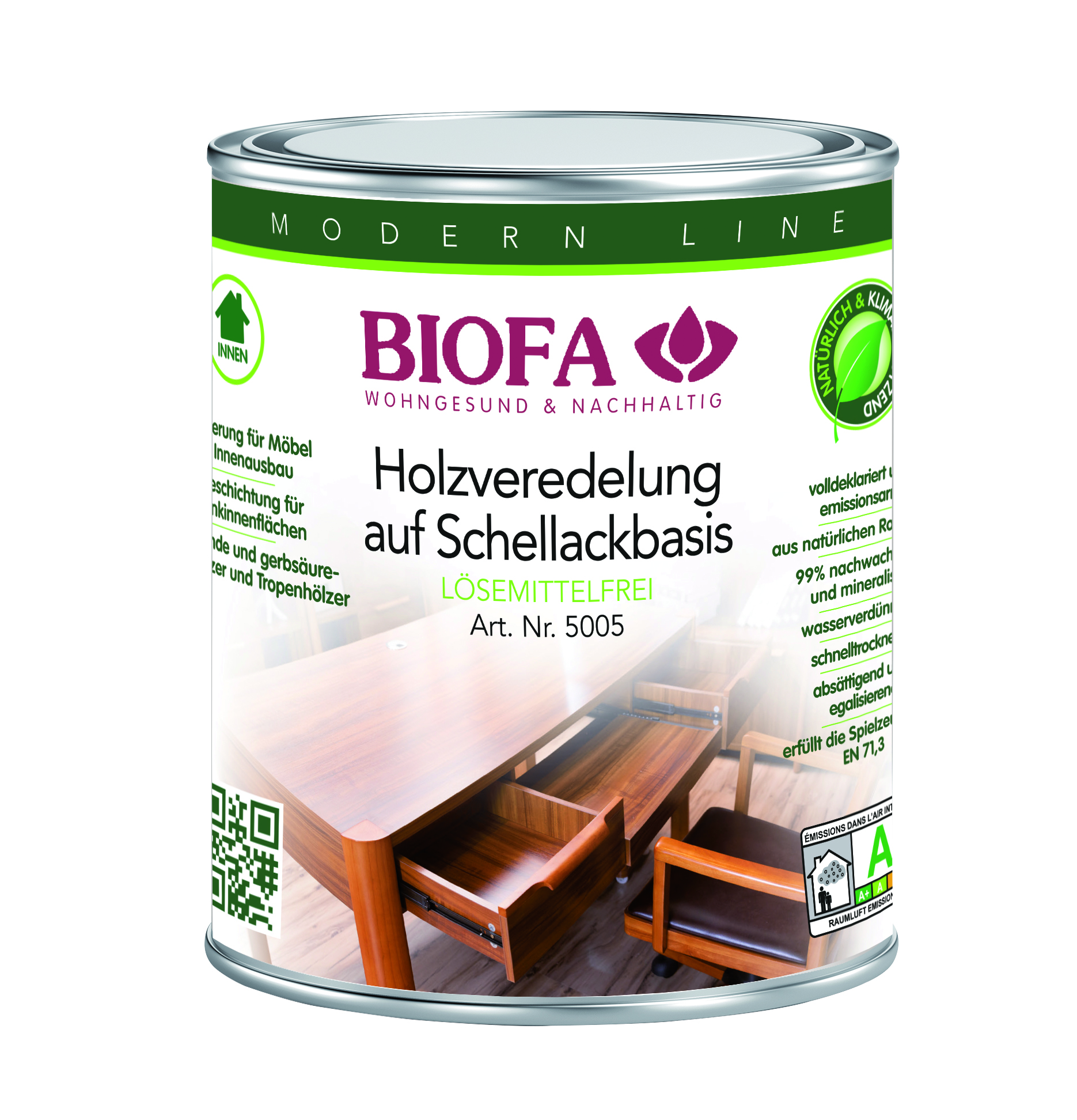 Holzveredelung auf Schellackbasis lösemittelfrei